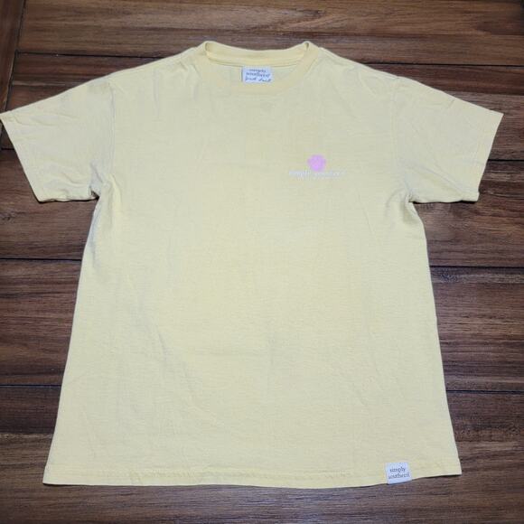 Simply Southern Youth Yellow Tee "Docks & Flip Flops" - Youth Small - Picture 3 of 6